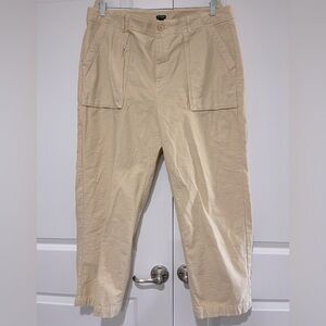 J. Crew Light Tan Wide Leg Pants